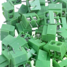 50 pièces Connecteur de bornier à vis à pincement 2 broches 5 mm pour montage sur circuit imprimé 300