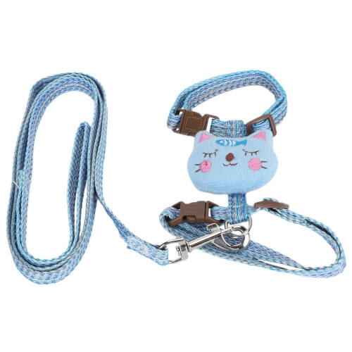 AntiLost Cat Harness with Leash, Adjustable, Escape-Proof, Blue (Small) 1