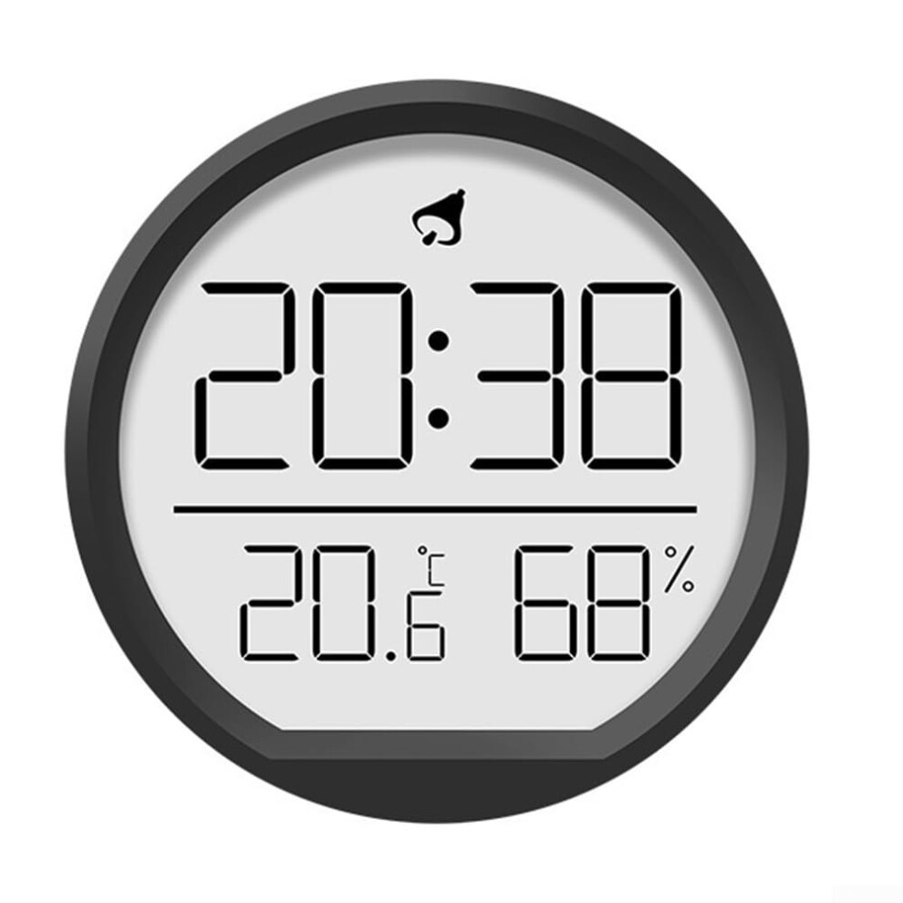 Electronic Alarm Clock Time Humidity And Temperature Display Black 9067246977160