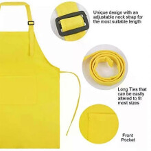 Déguisement de chef pour enfant : chapeau champignon et tablier de cuisine, couleur unie, bavoir ajustable
