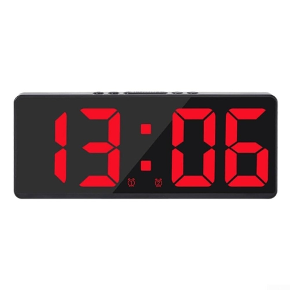 Smart Temperature Alarm Clock With Voice Control Color Multiple Display Modes Red
