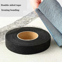 70 yards de ruban thermocollant double face noir et blanc pour ourlets, couture et patchwork.