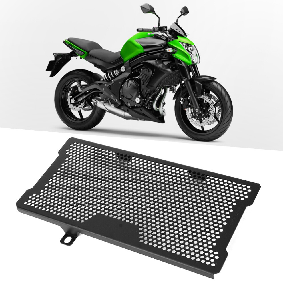 Aluminum Radiator Grille Cover For Kawasaki Er6n Er6f 2012+ Black 7901363283969