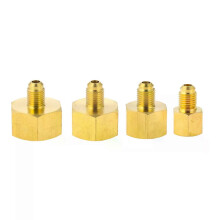 4 pièces Adaptateur de raccord de tuyau fileté femelle G 1/2 1/4 3/4 5/8 G vers mâle SAE 1/4 pour climatiseur/réfrigération