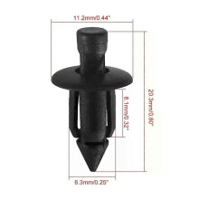50 clips de fixation à rivets en nylon de 6 mm pour pare-chocs et carrosserie, compatibles avec Toyota,