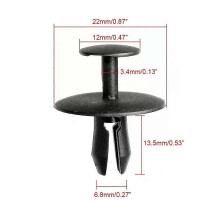20 clips de fixation pour pare-chocs et passages de roue (réf. 6997T2 et 699783) pour Peugeot 206, 207,