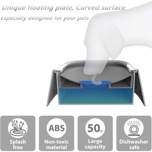 Modell: FloatPlate 1,0 L Blauer Haustier-Wassernapf Größe: M 2