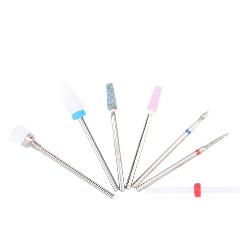 7pcs Nail Art Grinding Heads TZ-02 Rubber Exfoliation & Polishing Set