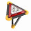 30W Car Breakdown Triangle LED Safety Stop Sign with Red Warning Light 15