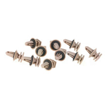 Lot de 10 clips de fixation pour seuils de porte intérieurs BMW, couleur beige, référence 51477117532
