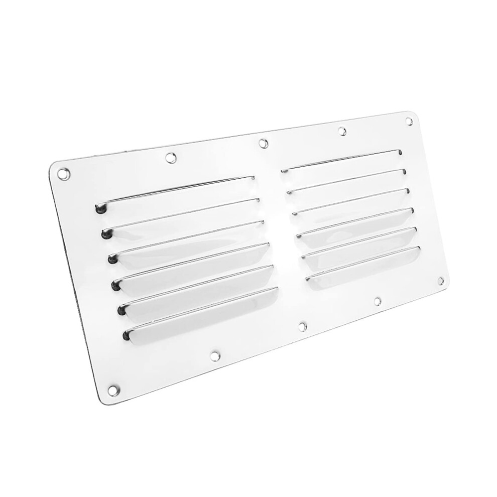 Replacement Air Venting Panel Stainless Steel Rectangular Louvered Vent Grille 9X4 Inch 9105992288786