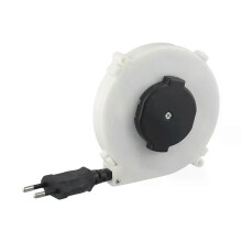 (UE) 1 enrouleur de câble d'alimentation rétractable automatique 220 V pour le camping et les activités