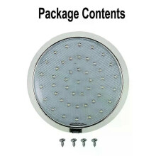 1 plafonnier LED blanc 12V avec 46 LED Ă clipser pour voiture, camping-car, fourgon, bateau, caravane