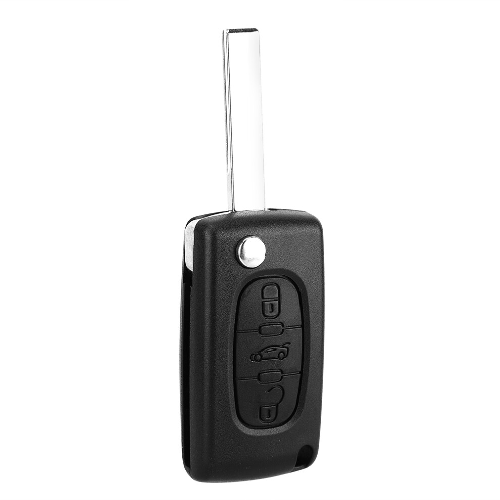 3-Button Pcf7941 Car Key Fob 434Mhz For Peugeot Citroen Black 4941363287737