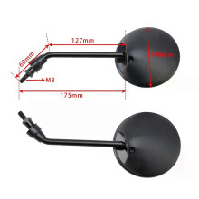 Ensemble de rétroviseurs Artudatech - Gauche et Droite 8 mm pour Simson S50 S51 S70 S53 KR51/2 Schwalbe