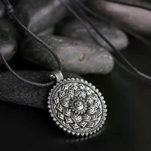 Colliers My Shape Viking Fleur de Vie DÎme Géométrie Sacrée Femme Om Yoga Chakra Pendentif Mandala Bijou