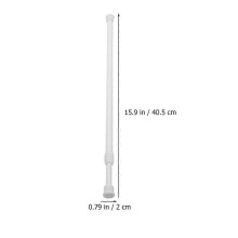 Lot de 2 barres de douche télescopiques blanches avec attaches pour rideaux, barres de sécurité en plastique