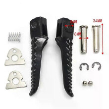 2 repose-pieds arriĂšre noirs pour Suzuki GSX-S750 (Ă partir de 2015) / SV650 43611-41G00 (arriĂšre) et