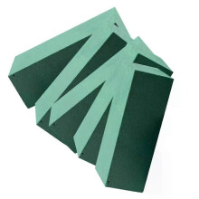 Lot de 5 plateaux en briques de terre cuite vertes pour la décoration de jardin et les fleurs, blocs