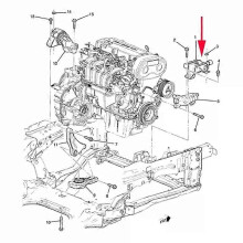 Support de fixation moteur neuf pour Chevrolet Sonic, Trax et Aveo (à partir de 2012) - Référence :