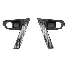 (Argent) Garniture de poignée de porte intérieure en fibre de carbone pour Nissan Qashqai J10 2007-