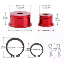 Kit de bagues de câble de levier de vitesse rouge pour Honda Civic SI 02 03 04 05 EP3 RSX