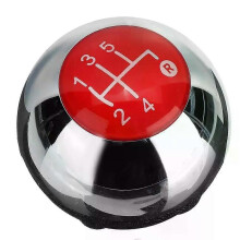 Pommeau de levier de vitesses à 5 rapports pour Fiat 500 2012-2018 Chrome + Rouge 55344048