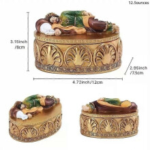 Figurine religieuse chrétienne de Saint Joseph endormi, boîte à bijoux, icône en résine, décoration