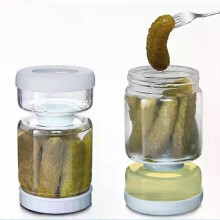 Bocal à cornichons secs et humides, distributeur d'olives à cornichons, bocal en forme de sablier étanche