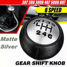 Pommeau de levier de vitesses Ă 6 rapports pour Peugeot 307, 308, 3008, 407, 5008, 807 Partner, B9 Tepee,