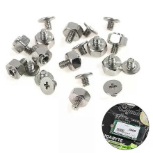 Kit de 10 vis de montage métalliques de haute qualité pour carte mère ASUS ITX M2, vis courtes argentées