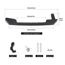 Poignée de hayon arrière noire texturée extérieure pour Hummer H2 2003-2009, poignée de verrouillage