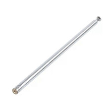 Antenne radio AM/FM/TV télescopique en acier inoxydable, 7 sections, longueur 96 cm