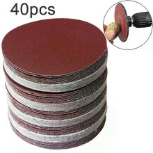 Lot de 40 disques de ponçage de 75 à 80 mm (3 pouces) avec système auto-agrippant, grains 320, 400,