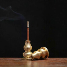 Porte-encens en alliage de cuivre de haute qualité, compatible avec les bâtonnets et les spirales d'encens.
