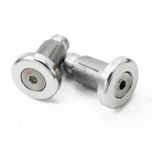 Embout de guidon universel en alliage d'aluminium CNC argenté, bloc d'équilibrage, diamètre 22 mm, pour