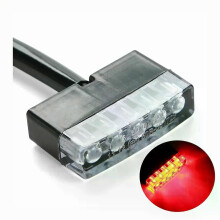 1 feu arrière LED mini intégré, barre de signalisation, 12 V, pour moto/quad/moto, 2 V, feu stop arrière