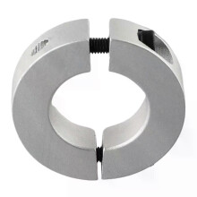 Collier de serrage pour axe de 6 à 40 mm en alliage d'aluminium, avec vis, type à double bride.