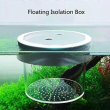 Boîte d'élevage flottante en acrylique (fond acrylique) - Incubateur d'élevage et d'isolement pour poissons