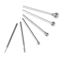 Lot de 6 têtes de polissage sphériques diamantées de 1/2/3/4/5/6 mm, embouts de meulage pour outils