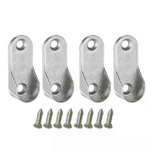 Supports ovales pour tringle à vêtements - Accessoires de meubles - Support de tube de penderie - Support