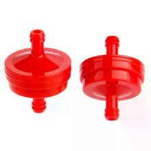 Filtre à carburant en ligne rouge en plastique pour tondeuse à gazon Briggs & Stratton (2 pièces) -