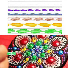 Ensemble de 19 outils à pointiller pour mandalas : stylo, pochoir à bille, stylet et palette pour peindre,