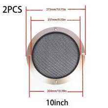 Lot de 2 grilles de conversion pour haut-parleurs, cache-câbles décoratif circulaire en métal, accessoires