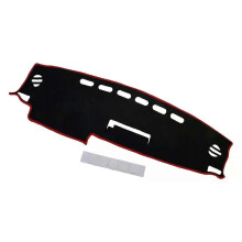 Tapis de tableau de bord antidérapant en polyester noir avec liseré rouge, compatible avec Toyota RAV4