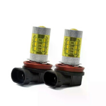 Lot de 2 ampoules LED H11 H8 jaune doré pour feux de brouillard et feux de jour (DRL), haute puissance