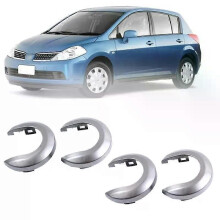 Cache de poignée de porte intérieure pour Nissan Tiida 2005-2010 16 LIVINA NV200 Geniss Gris argent