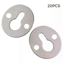 Lot de 20 attaches métalliques rondes en forme de trou de serrure de 23 mm, crochets de suspension pour