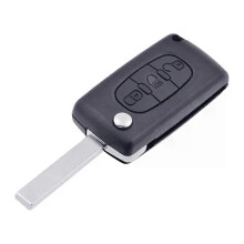 Coque de clé télécommande de voiture à 3 boutons, pliable, compatible avec Citroën C2, C3, C4, C5, C6,