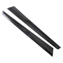 1 paire de baguettes de garniture de panneau de porte de voiture style fibre de carbone en acier inoxydable,